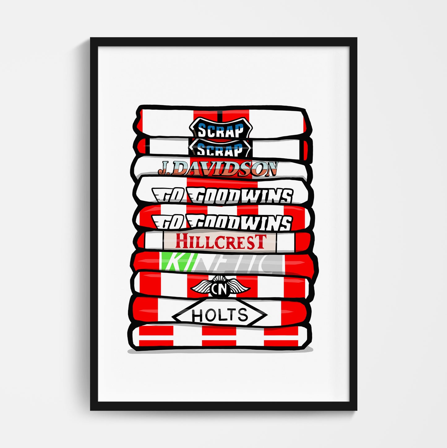 Altrincham Shirt Stack Print