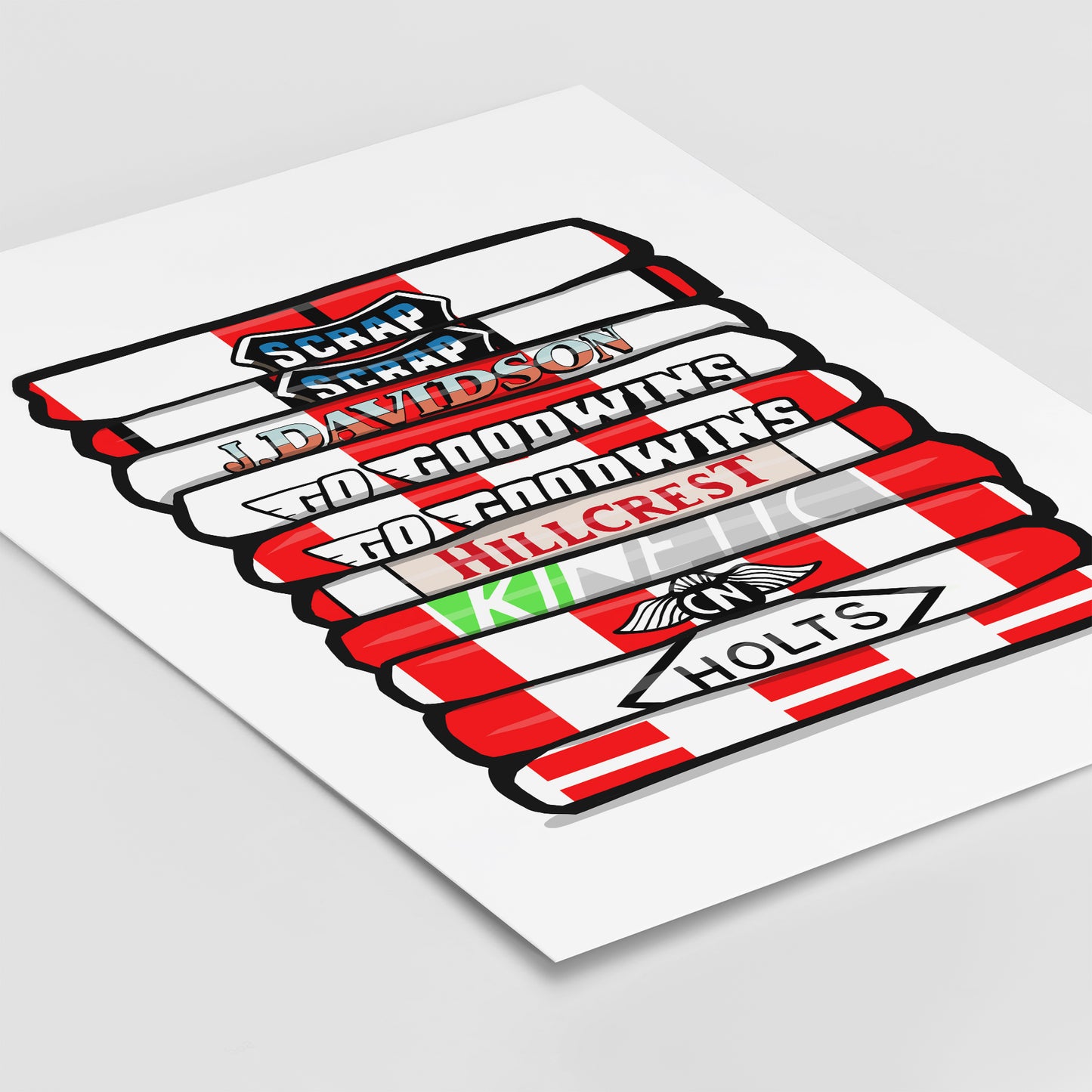 Altrincham Shirt Stack Print