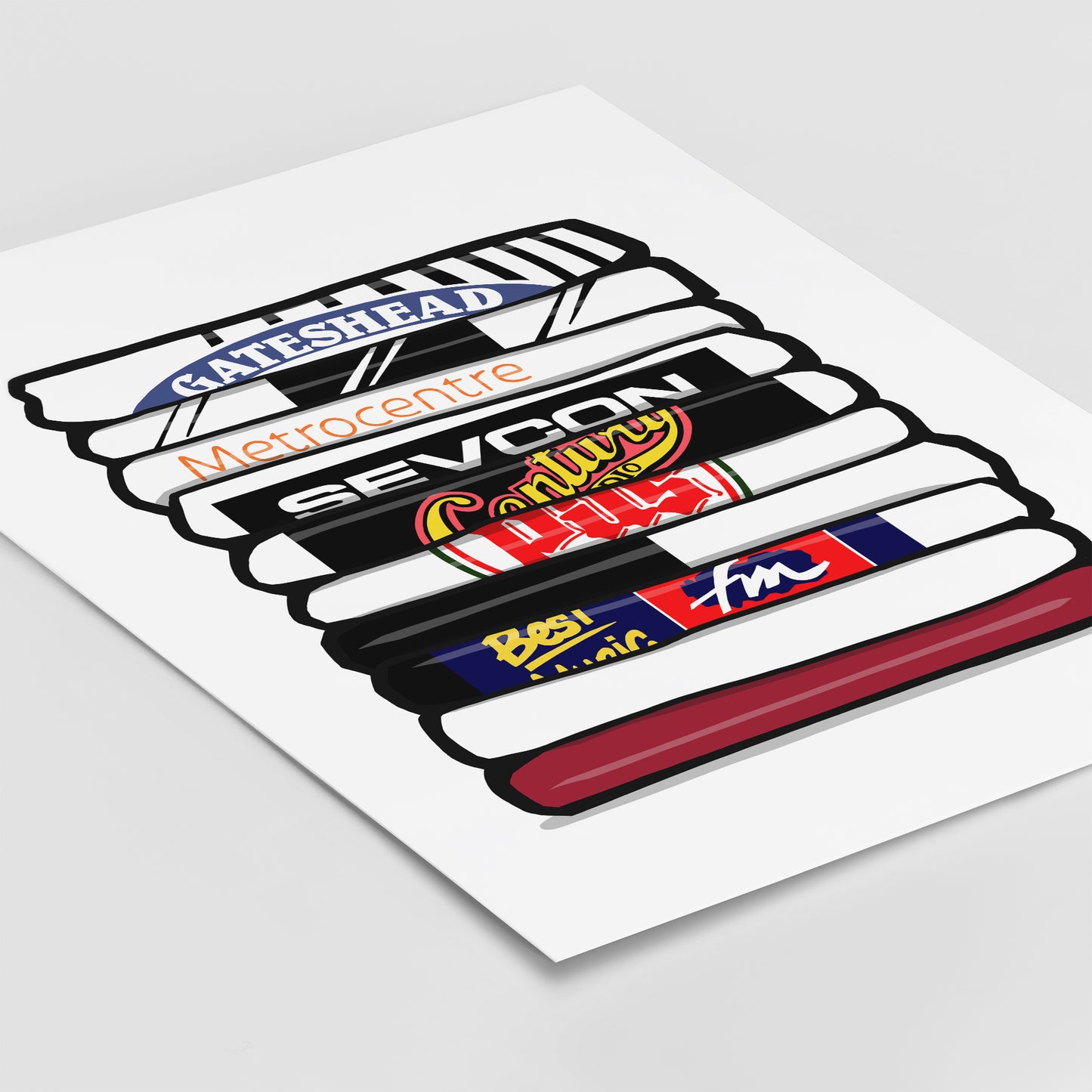 Gateshead Shirt Stack Print