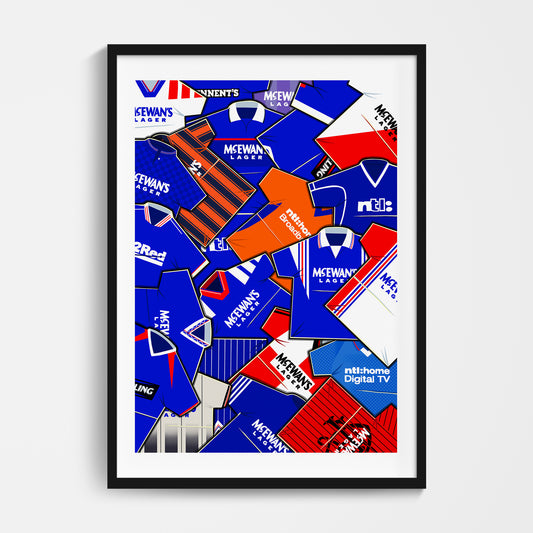 Rangers Shirts Mash Up Print