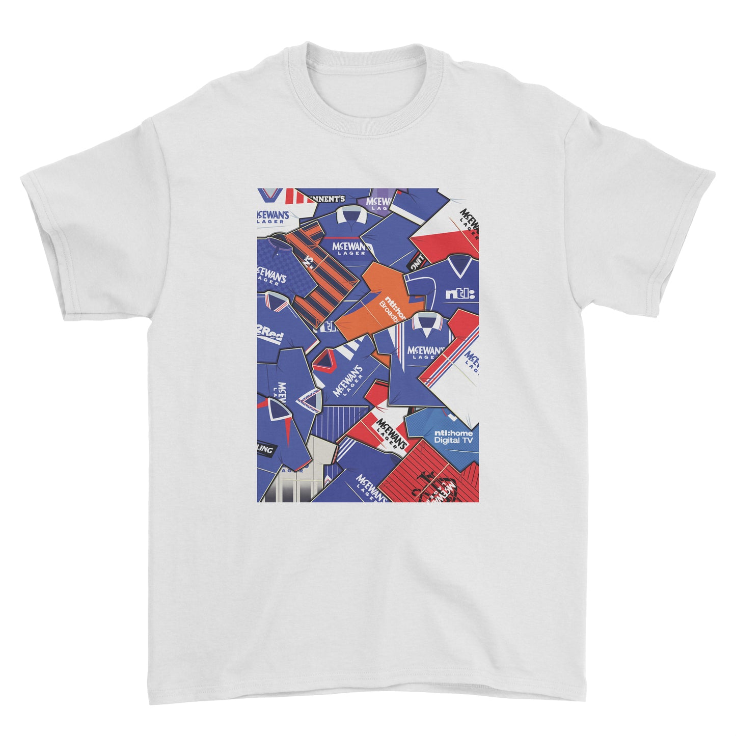 Rangers Shirts Mash Up Tee