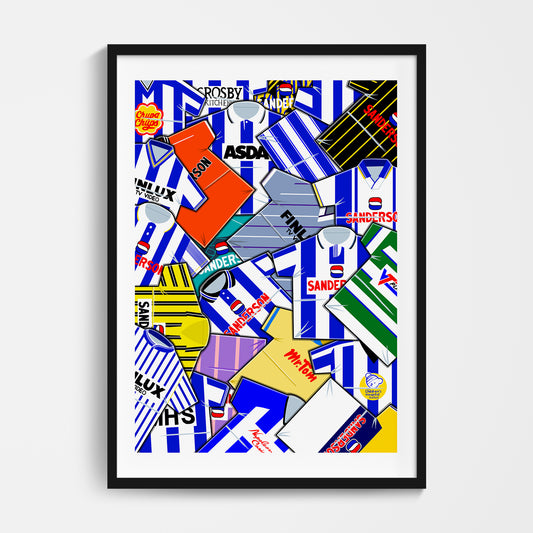 Sheffield Wednesday Shirts Mash Up Print