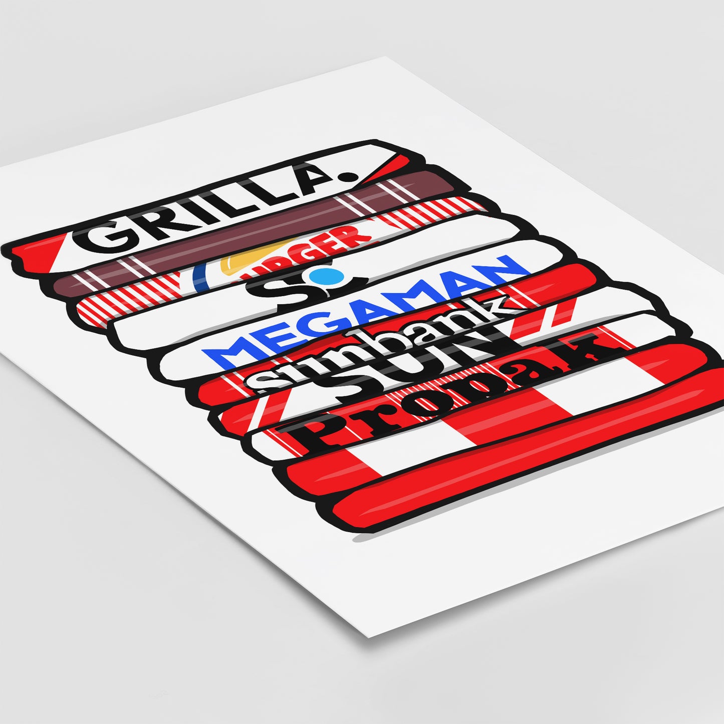 Stevenage Shirt Stack Print