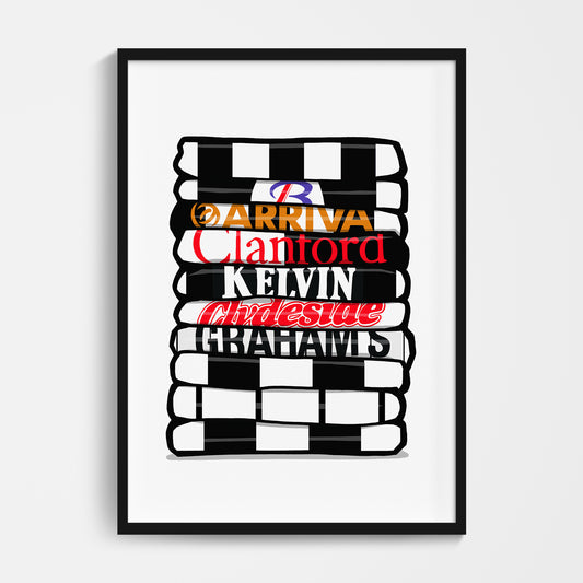 St Mirren Shirt Stack Print