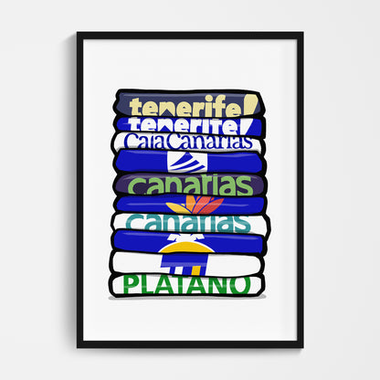 Tenerife Shirt Stack Print