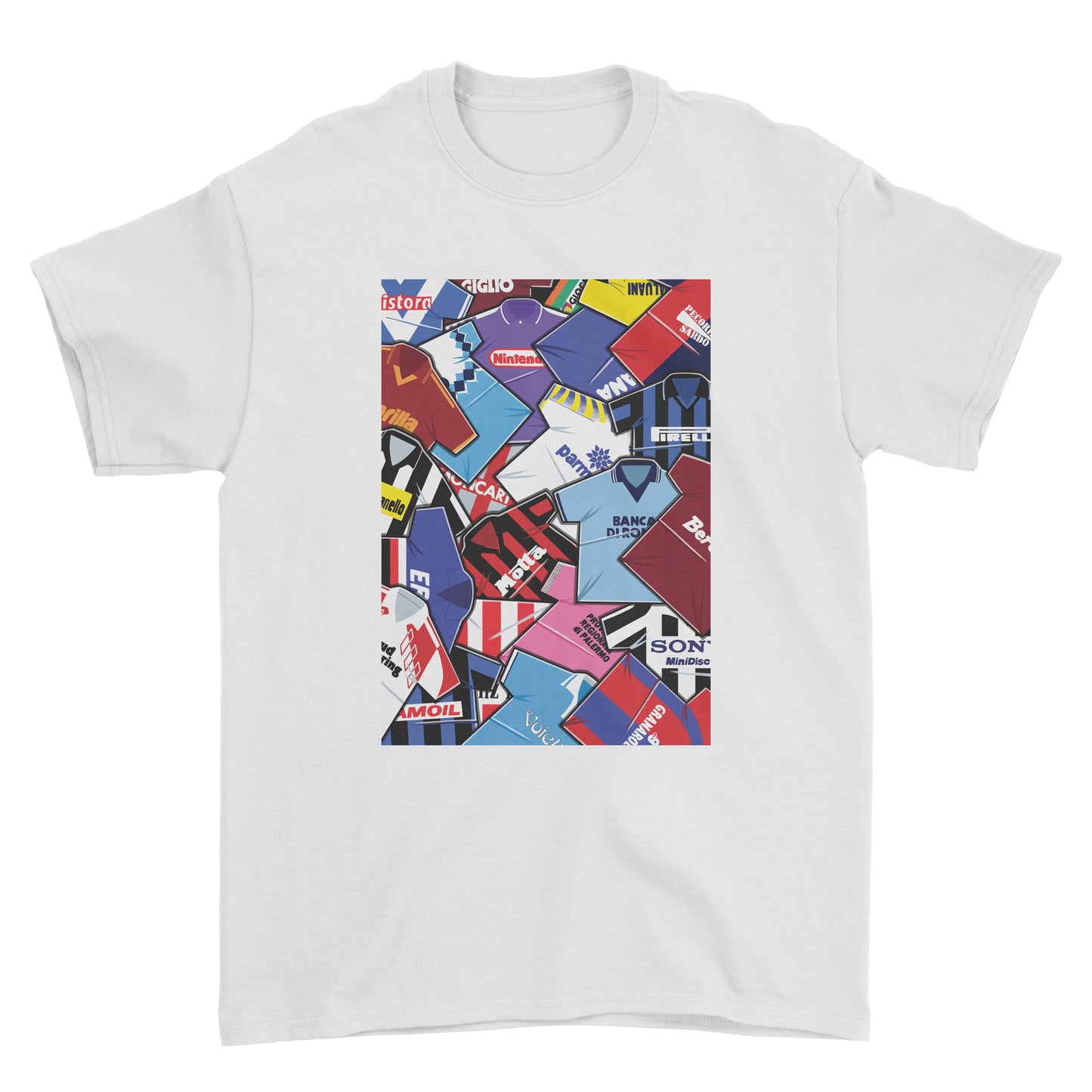 90's Italian Shirts Mash Up Tee