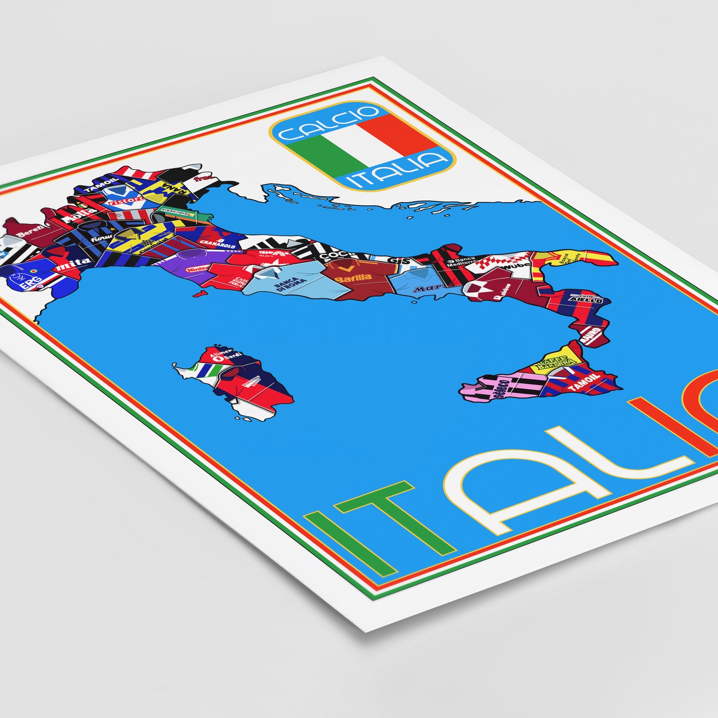 90's Italian Shirts Map Print