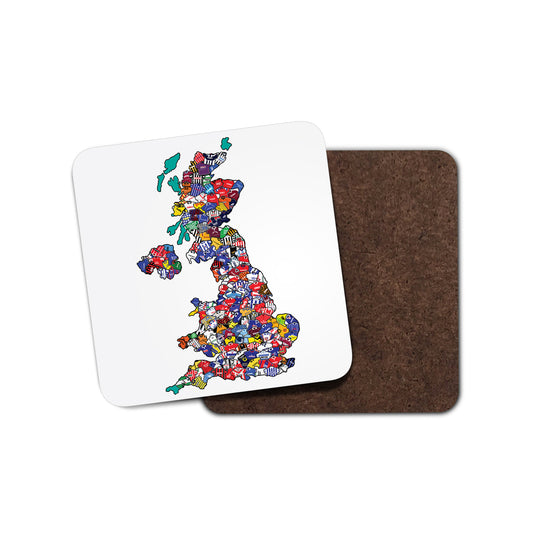 90's UK Shirts Map Coaster