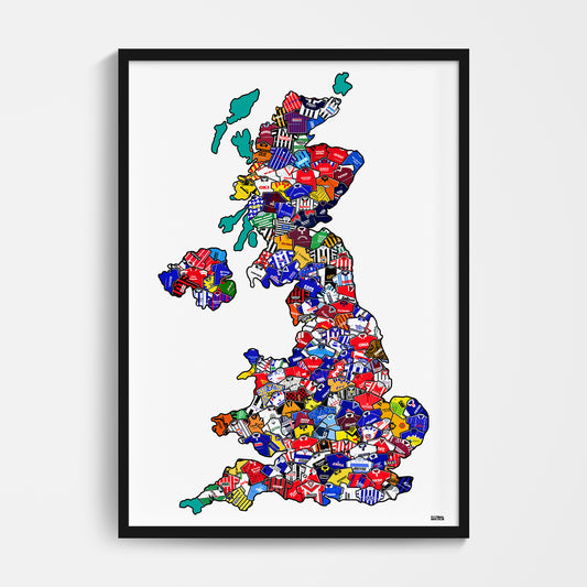 90's UK Shirts Map Print