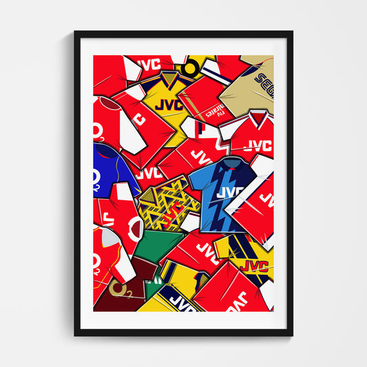 Arsenal Shirts Mash Up Print