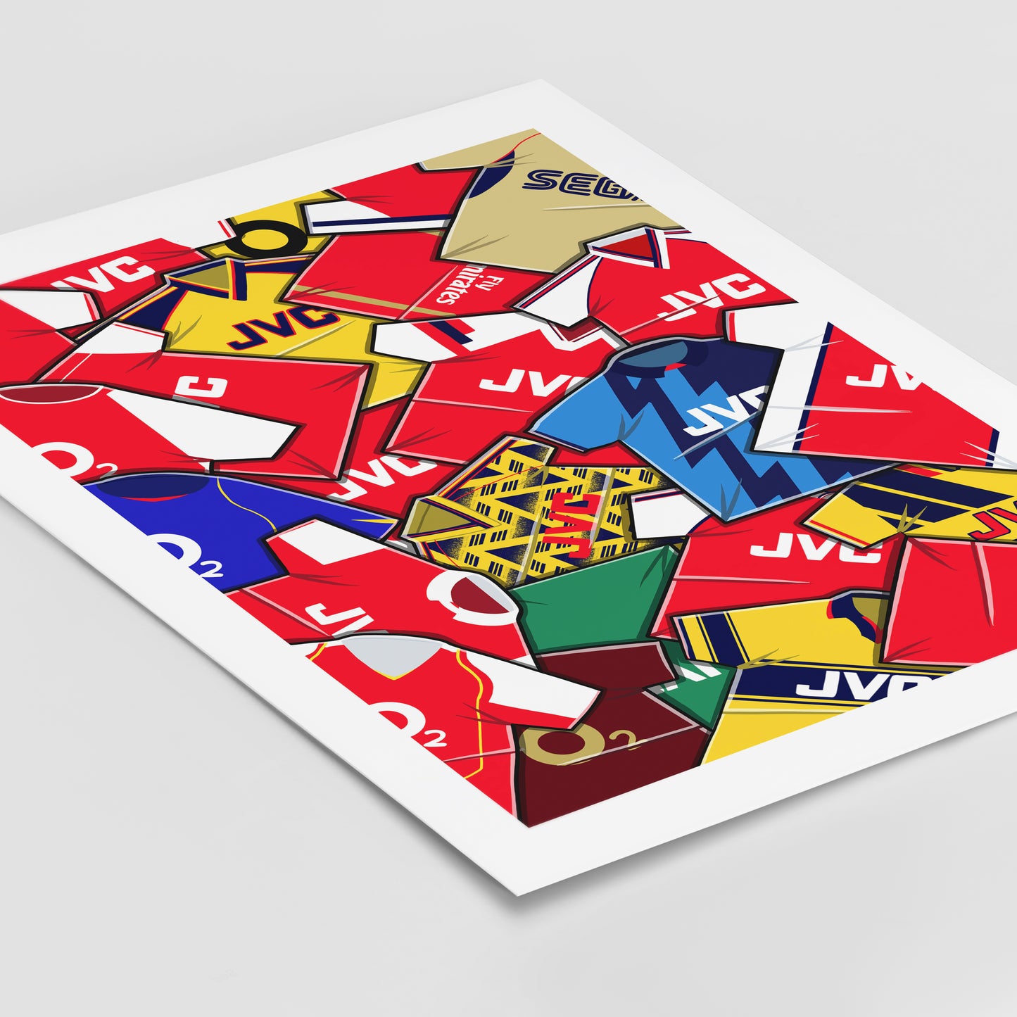 Arsenal Shirts Mash Up Print