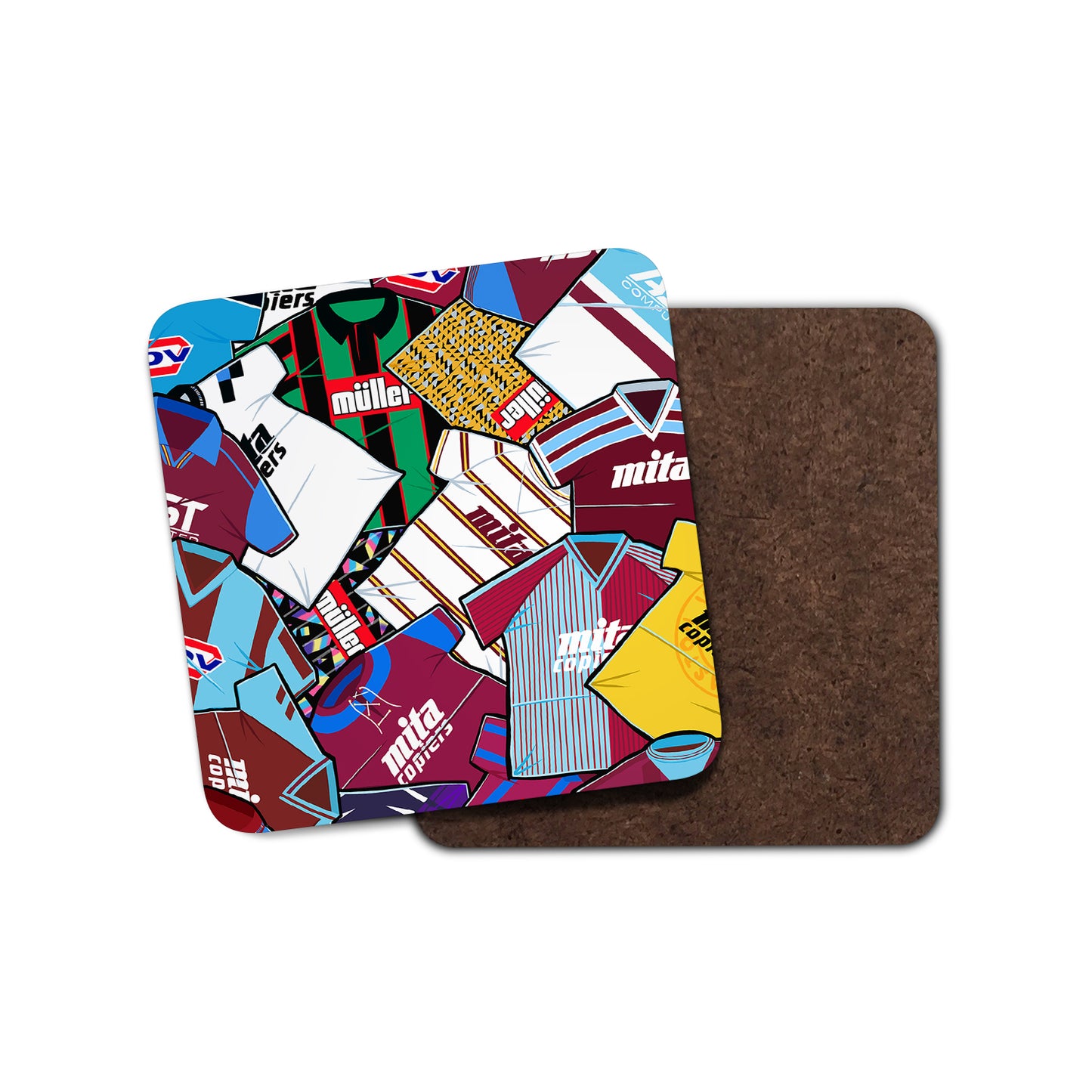 Aston Villa Shirts Mash Up Coaster