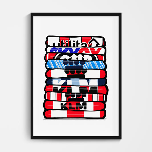 Brentford Shirt Stack Print