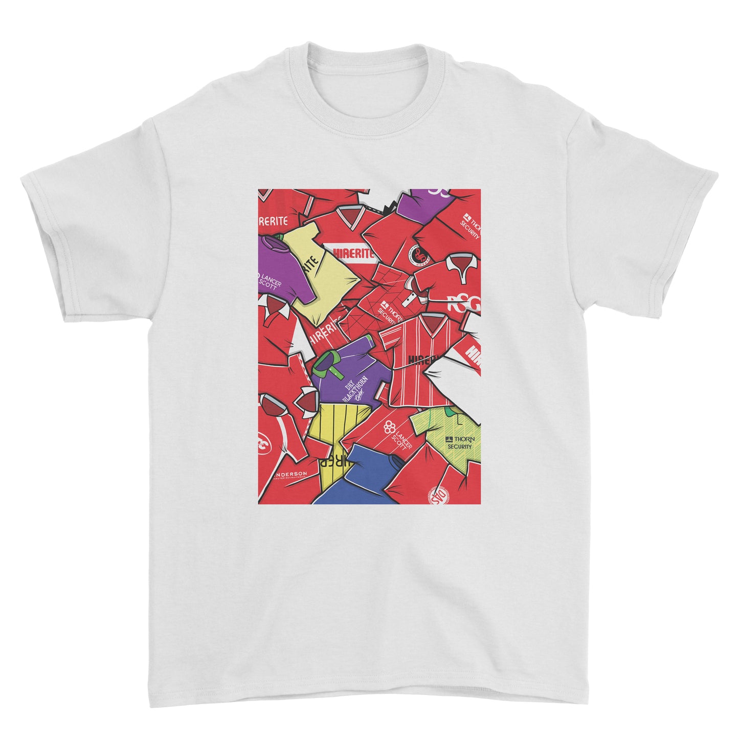 Bristol City Shirts Mash Up Tee