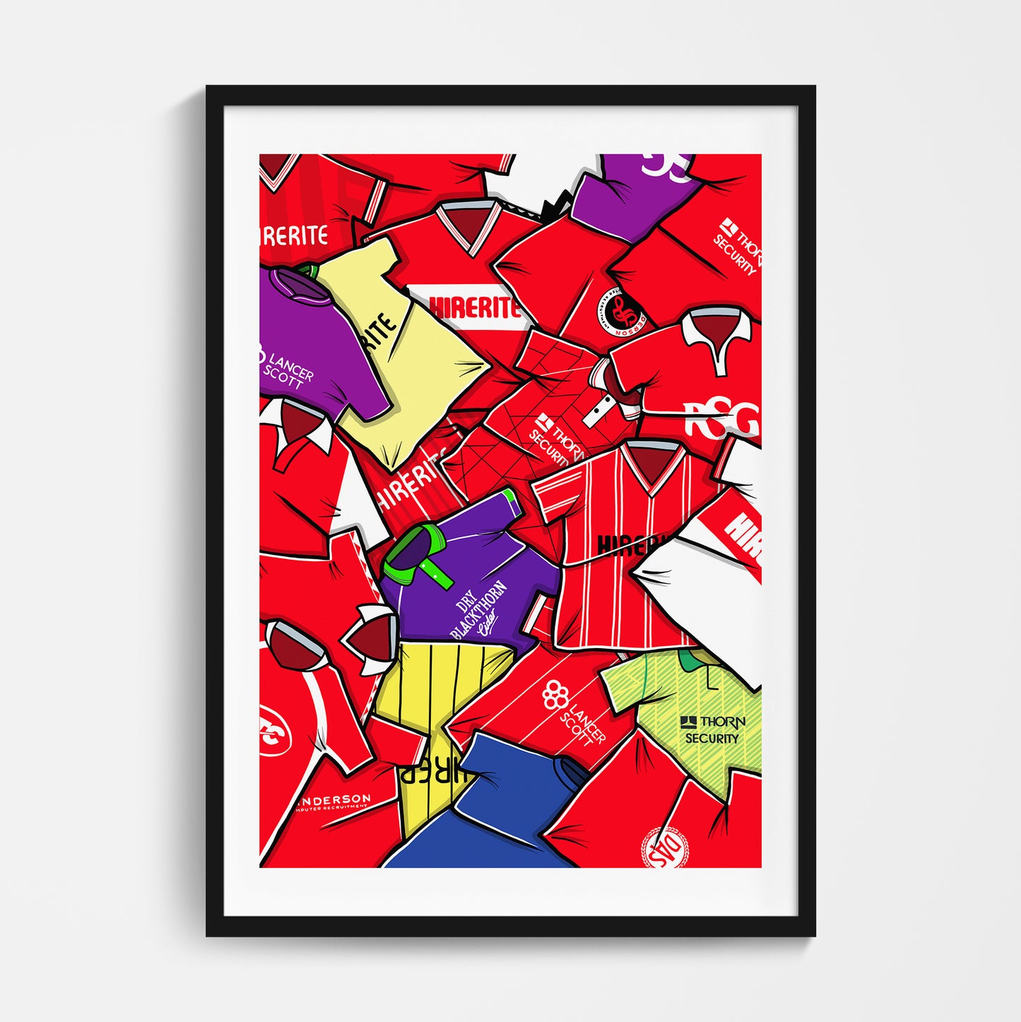 Bristol City Shirts Mash Up Print