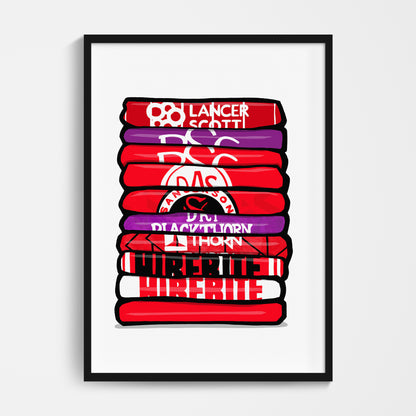 Bristol City Shirt Stack Print