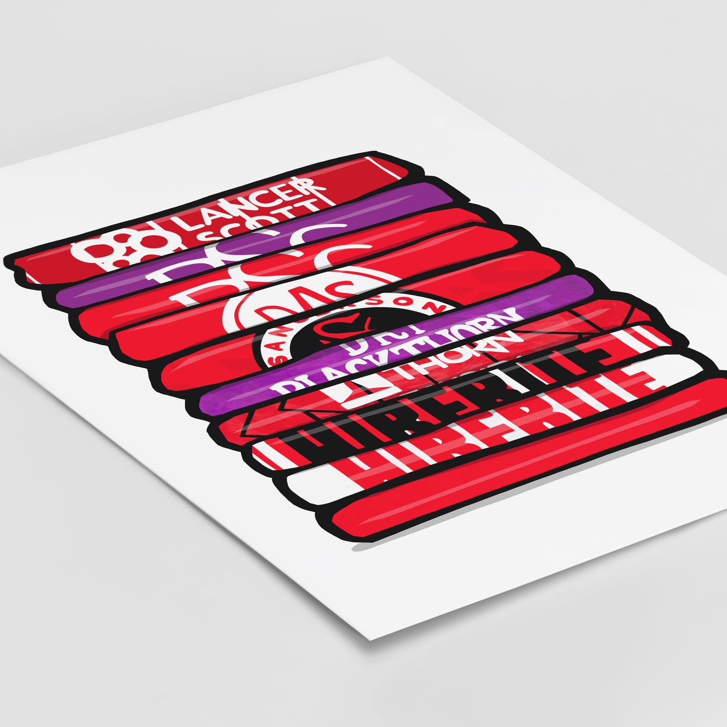 Bristol City Shirt Stack Print