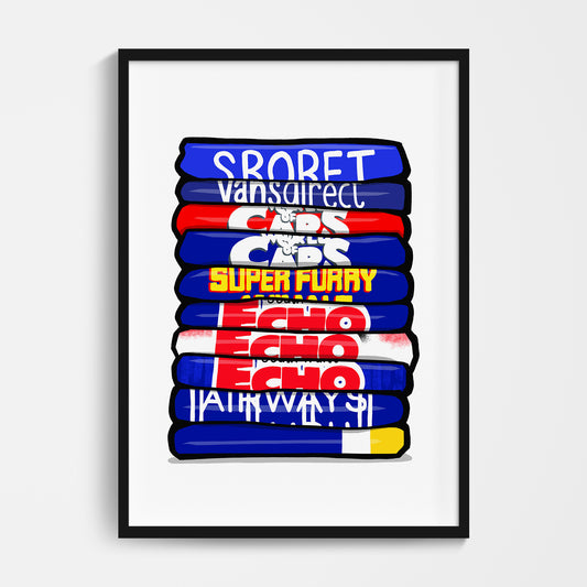 Cardiff Shirt Stack Print