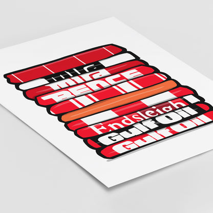 Cheltenham Shirt Stack Print