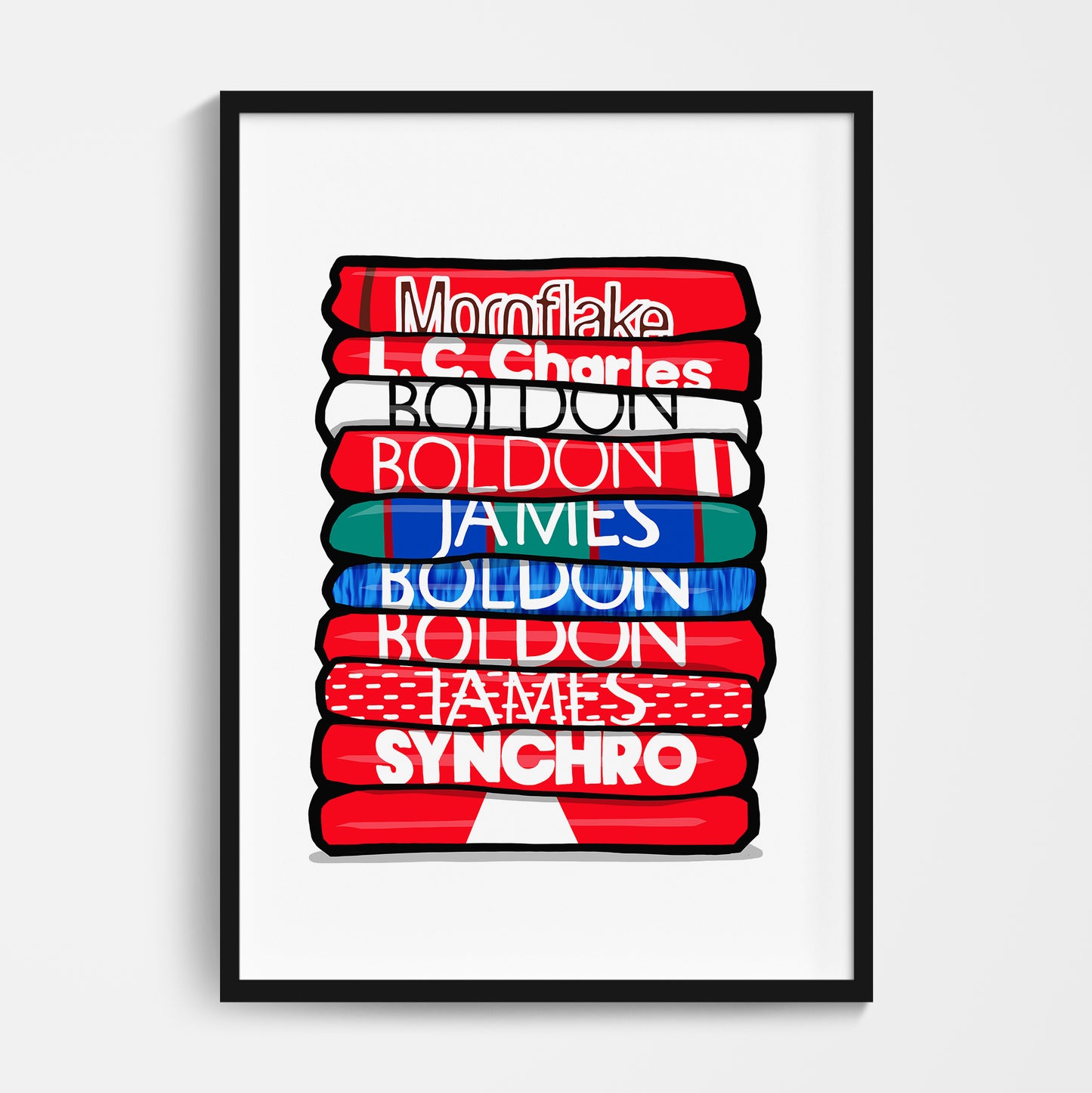 Crewe Shirt Stack Print