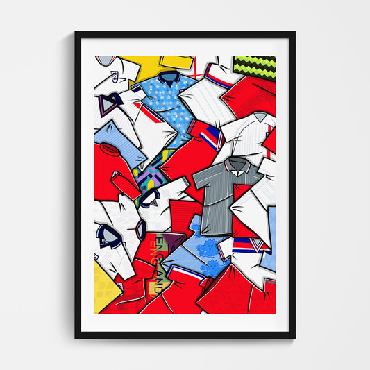 England Shirts Mash Up Print