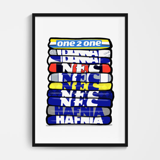 Everton Shirt Stack Print