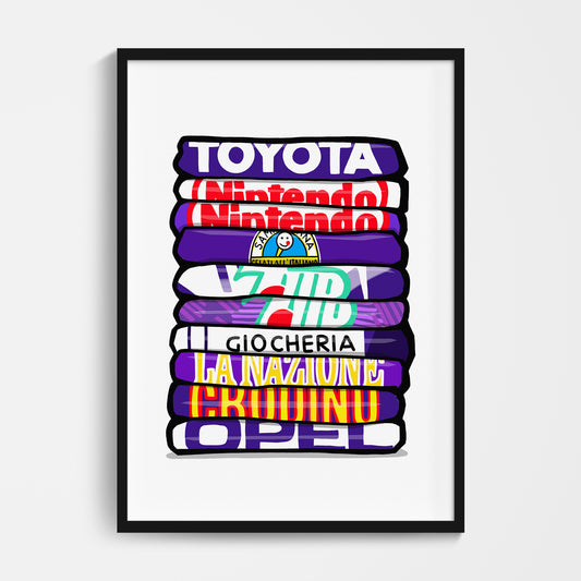 Fiorentina Shirt Stack Print