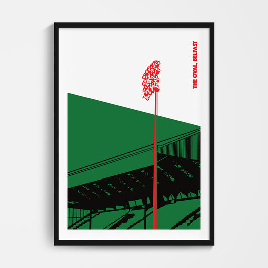 Glentoran Floodlights Print