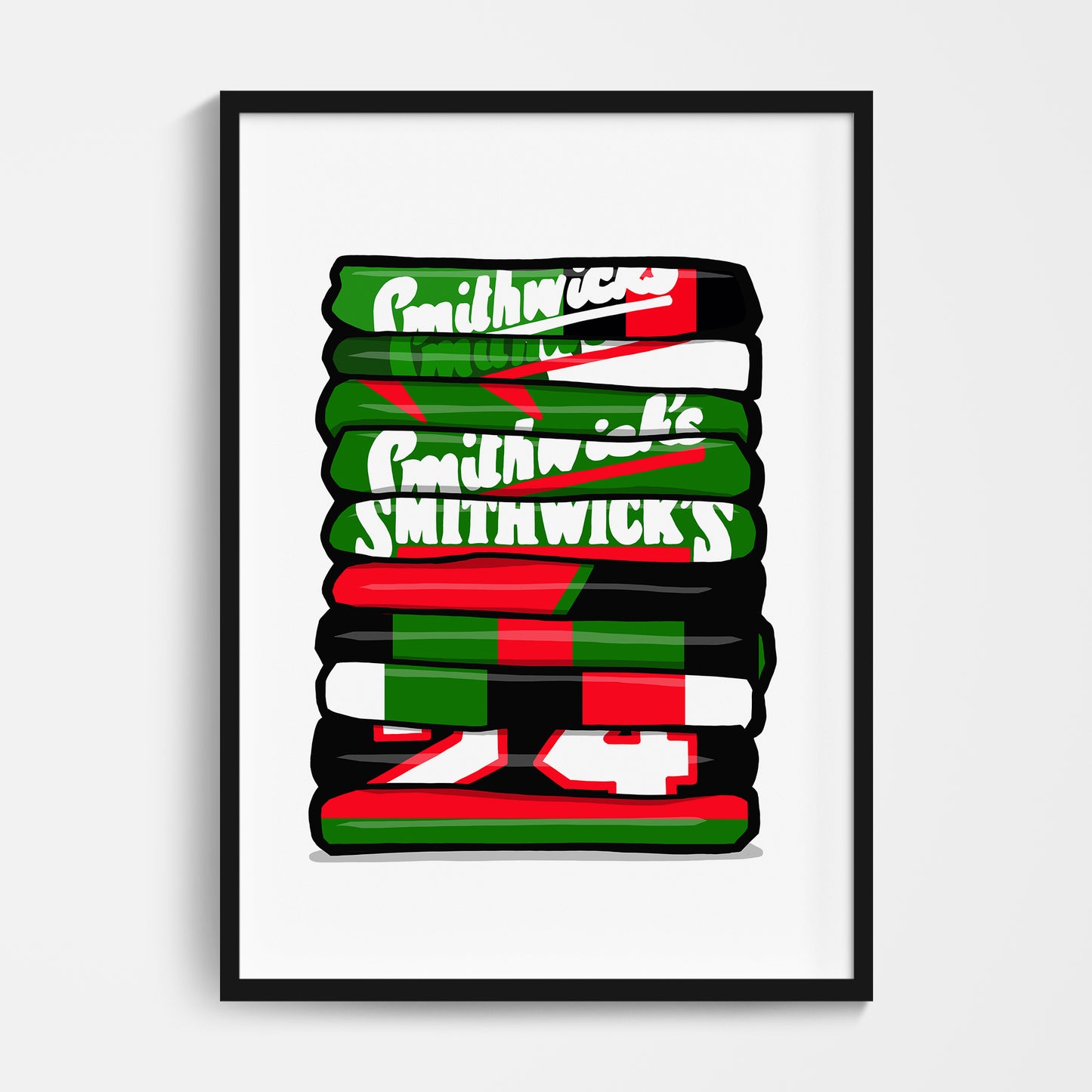 Glentoran Shirt Stack Print