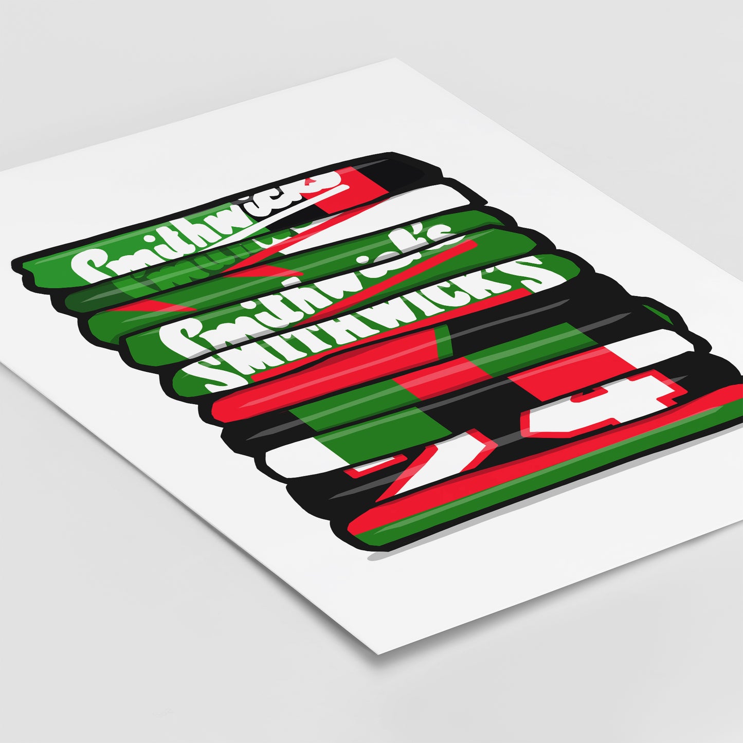 Glentoran Shirt Stack Print