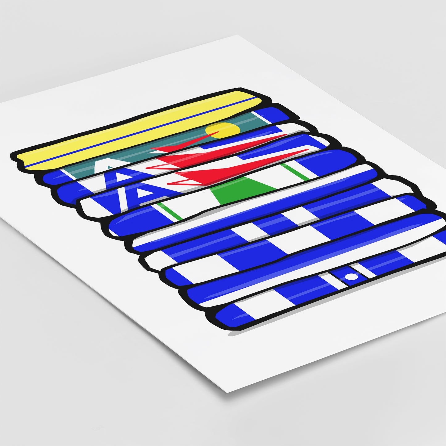 Kilmarnock Shirt Stack Print