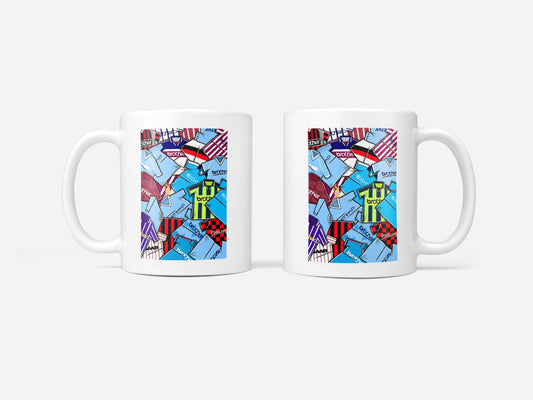 Manchester City Shirts Mash Up Mug