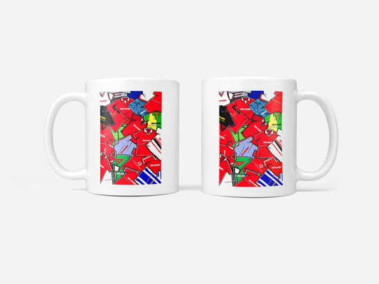 Manchester Utd Shirts Mash Up Mug