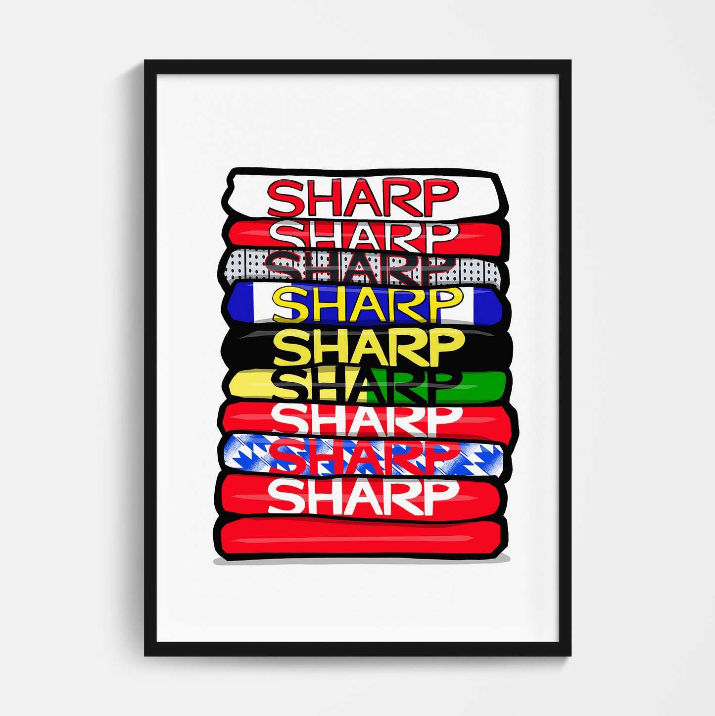 Manchester Utd Shirt Stack Print