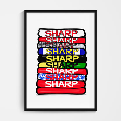 Manchester Utd Shirt Stack Print