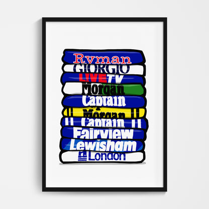 Millwall Shirt Stack Print