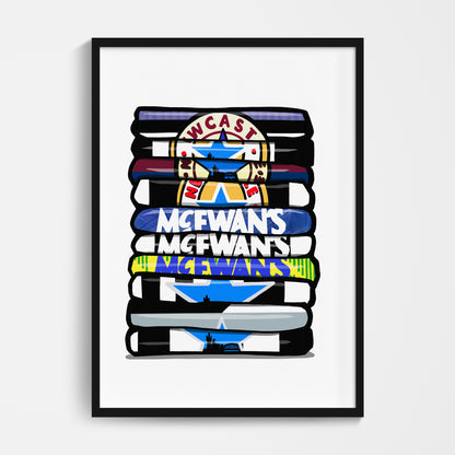 Newcastle Shirt Stack Print