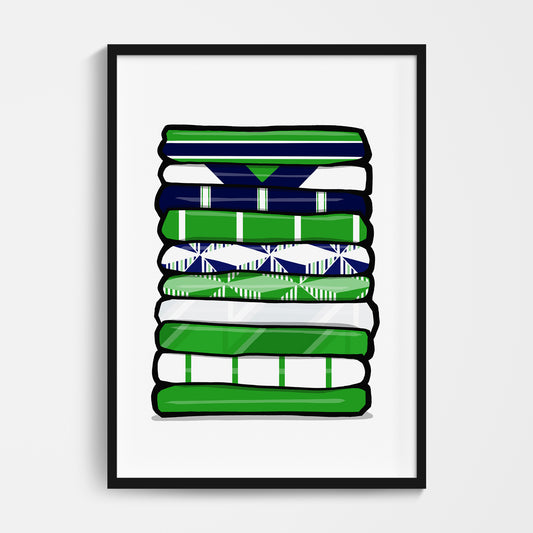 Northern Ireland Shirt Stack Print