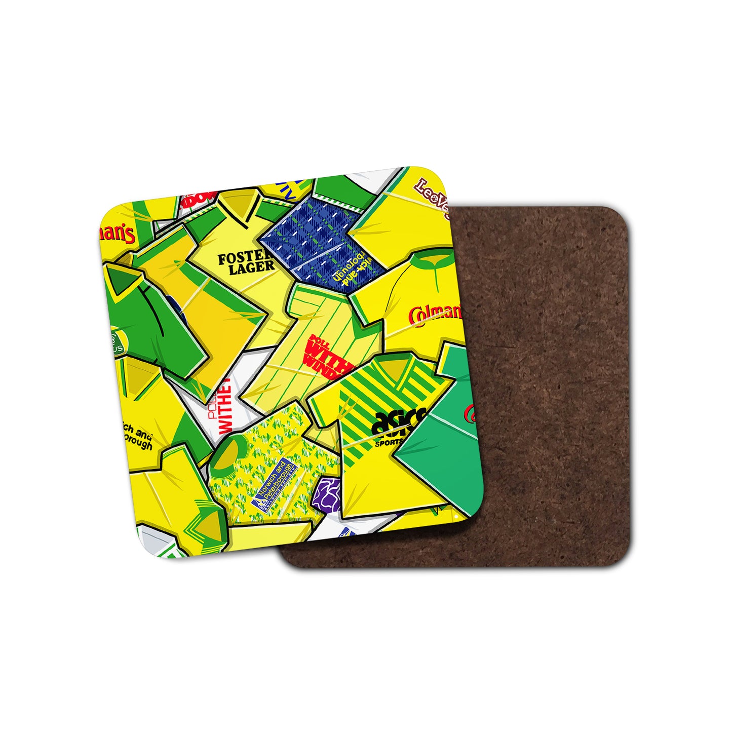 Norwich Shirts Mash Up Coaster