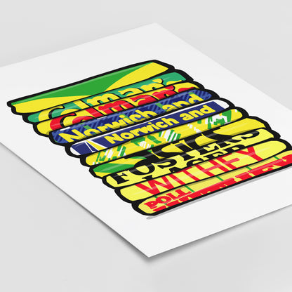 Norwich Shirt Stack Print