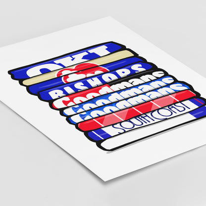 Portsmouth Shirt Stack Print