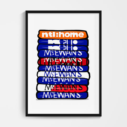 Rangers Shirt Stack Print