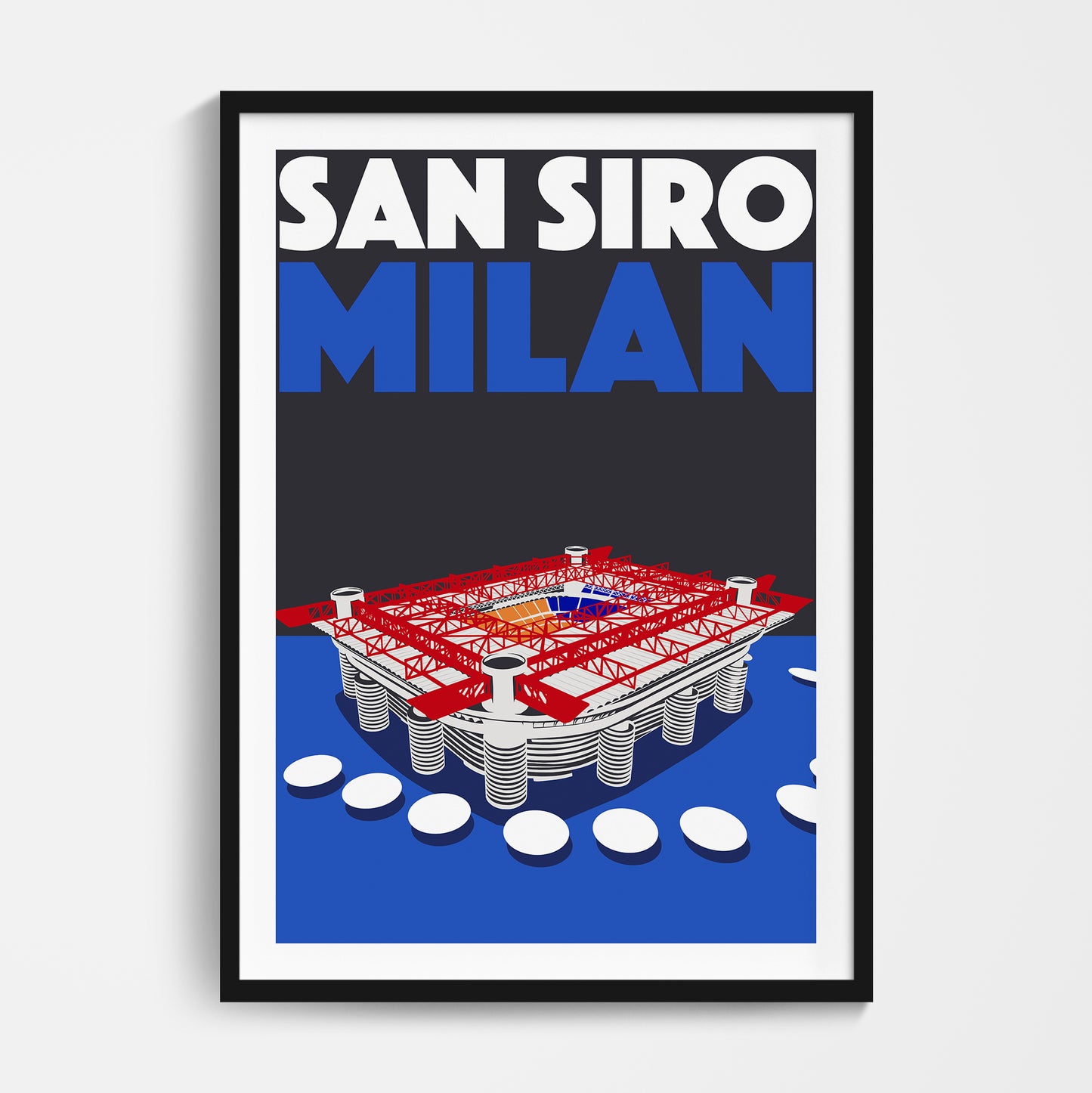 San Siro Milan Print (Blue)