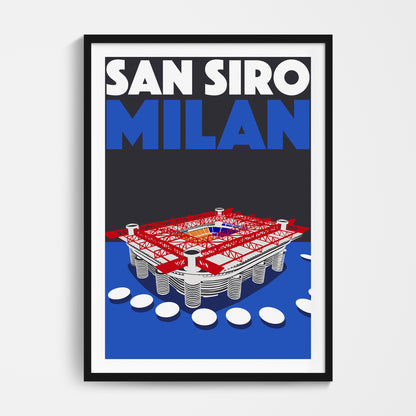 San Siro Milan Print (Blue)