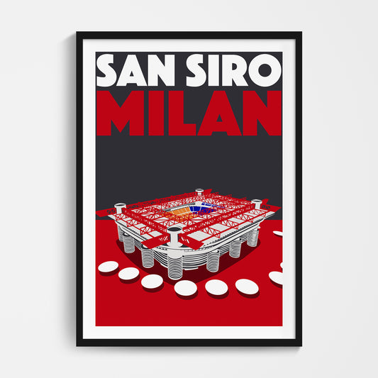 San Siro Milan Print (Red)