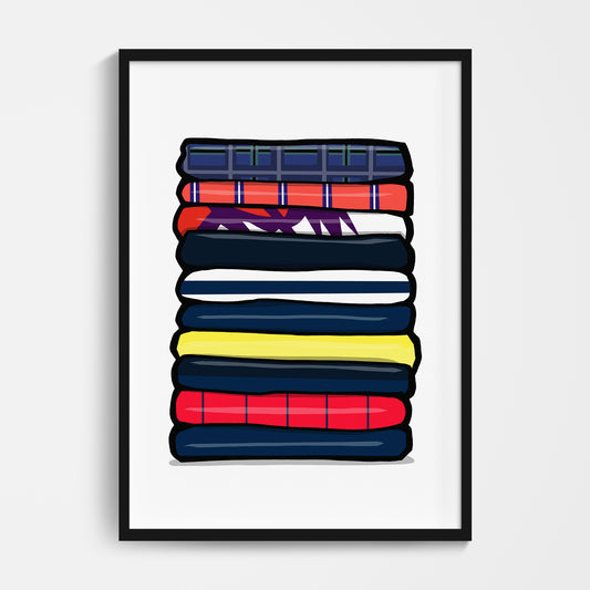 Scotland Shirt Stack Print