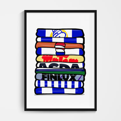 Sheffield Wednesday Shirt Stack Print