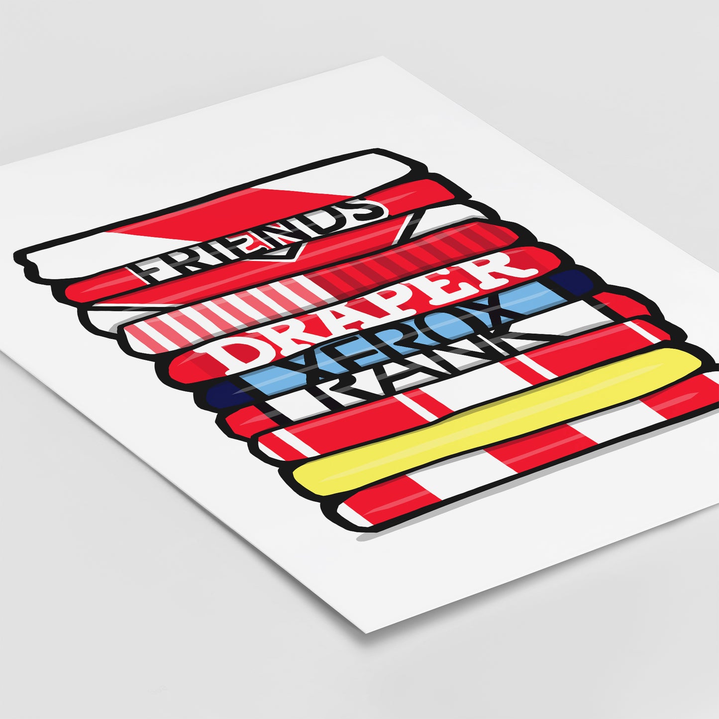 Southampton Shirt Stack Print