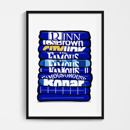 St Johnstone Shirt Stack Print