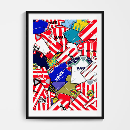 Sunderland Shirts Mash Up Print